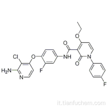 N- [4 - [(2-Amino-3-cloropiridin-4-il) ossi] -3-fluorofenil] -4-etossi-1- (4-fluorofenil) -2-oxo-1,2-diidropiridina-3 -carboxamide CAS 1025720-94-8
